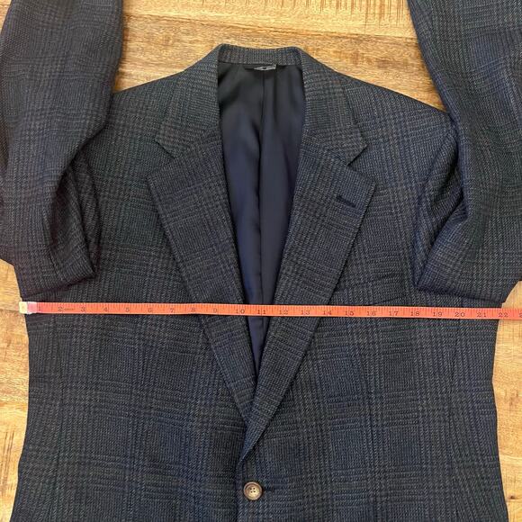 Vintage Chaps Ralph Lauren Wool Blazer Mens 42L Houndstooth Glen Plaid Tweed USA - Picture 15 of 16